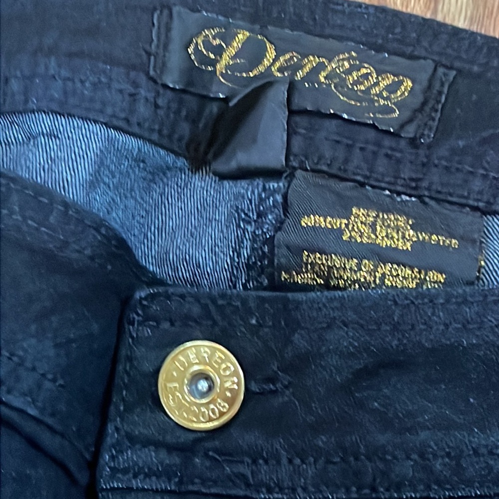 NEW  Dereon Y2K jeggings stretch denim shorts 14 - Picture 12 of 17
